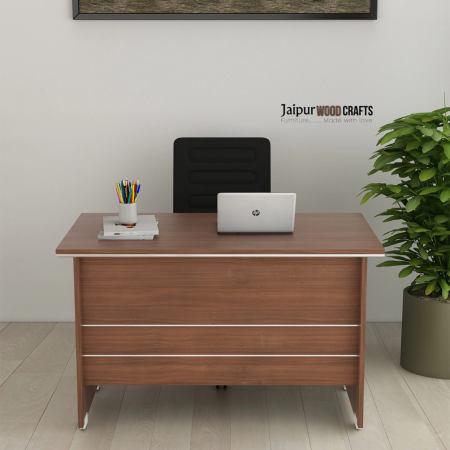 Nova Small Workstation In Walnut Finish