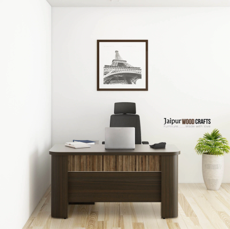 Prestige Executive Desk In Fumed Oak Finish